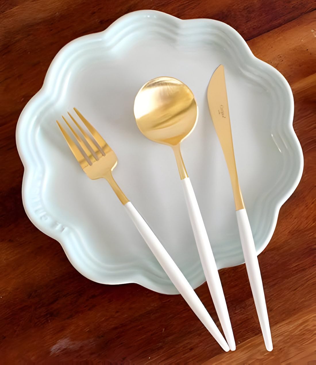 Cutipol ゴールドホワイトカトラリーセット Amazon | Cutipol カトラリーセット 24個 マットゴールド